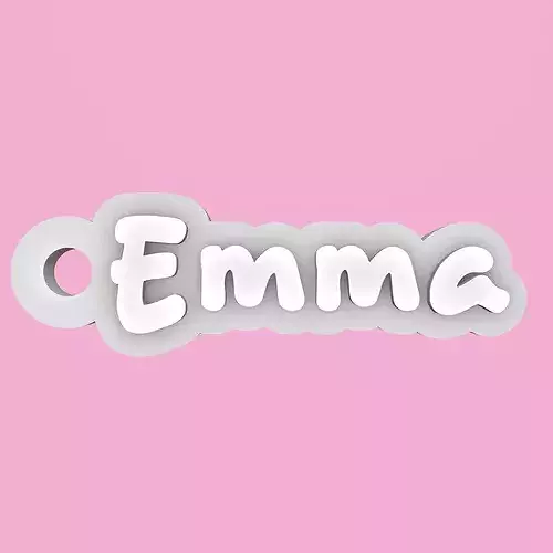 3D Printable Personalized Emma Name Keychain Tag