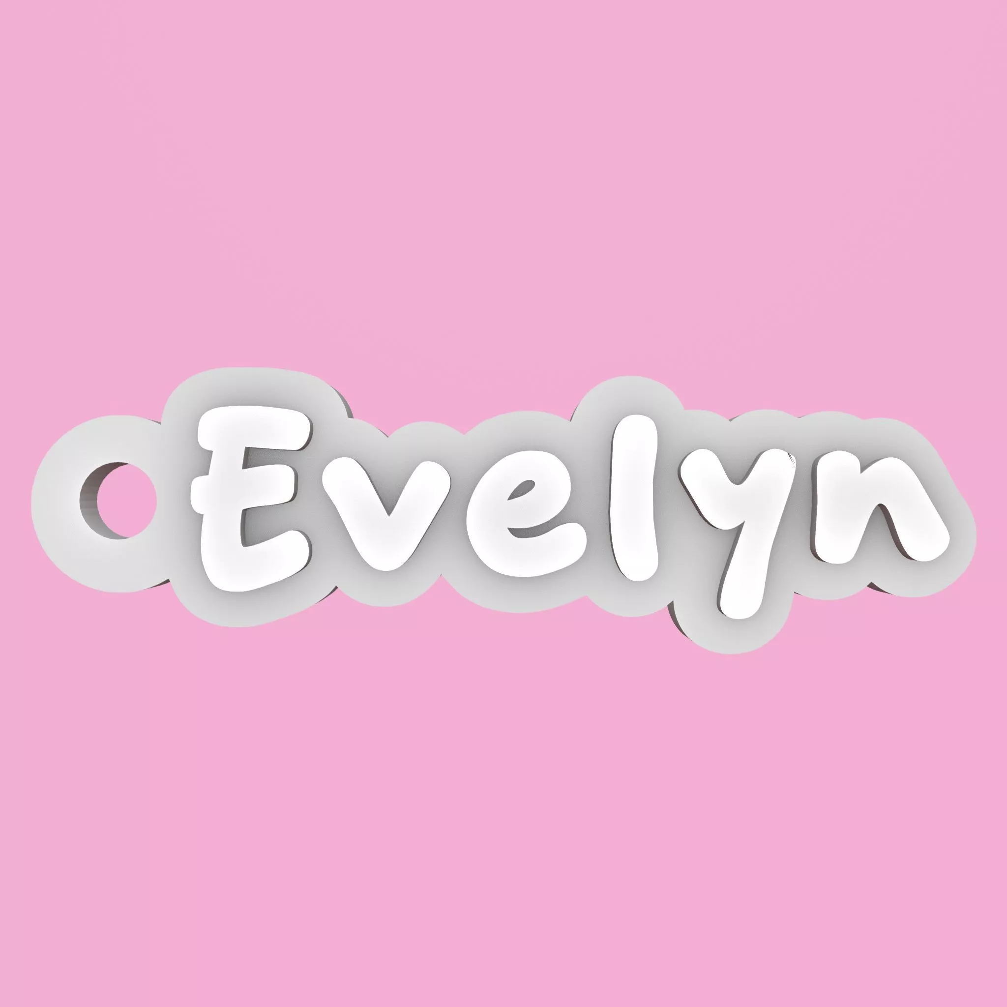 3D Printable Personalized Evelyn Name Keychain Tag 3D print model