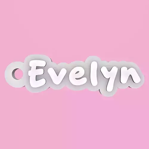 3D Printable Personalized Evelyn Name Keychain Tag