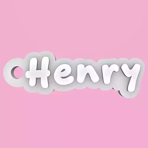 3D Printable Personalized Henry Name Keychain Tag