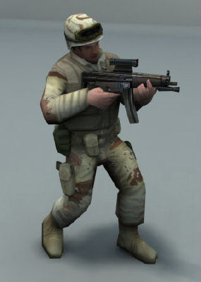 US Army Soldiers Low-poly 3D model_16