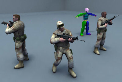 US Army Soldiers Low-poly 3D model_15