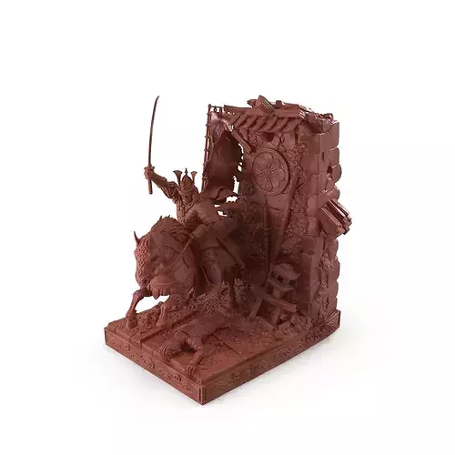 Print Ready Samurai Bookend 004