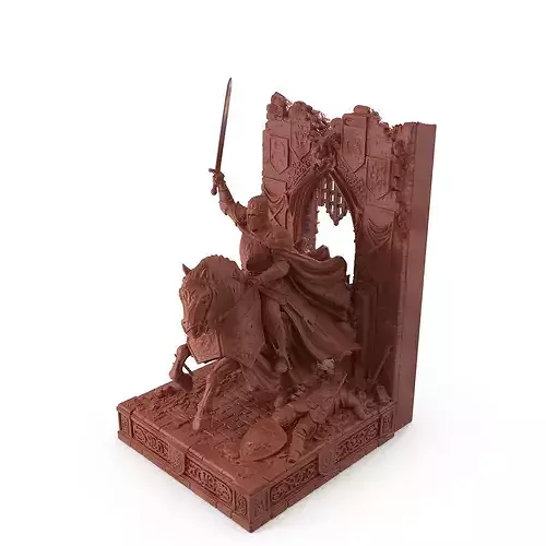 Print Ready Medieval Knight Bookend 003