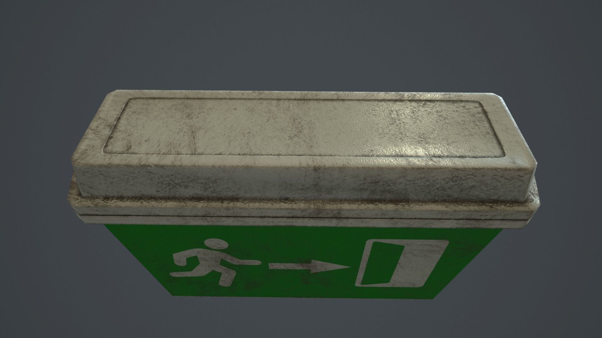 Plastic Exit Sign PBR Game Ready Low-poly 3D model_7