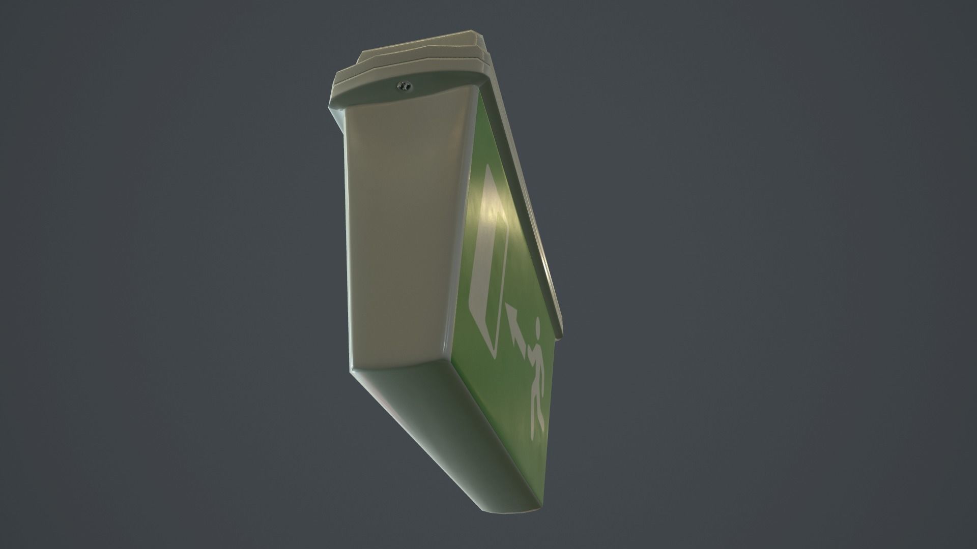 Plastic Exit Sign PBR Game Ready Low-poly 3D model_5