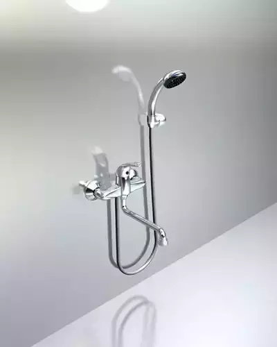 Faucet shower head and hand held shower