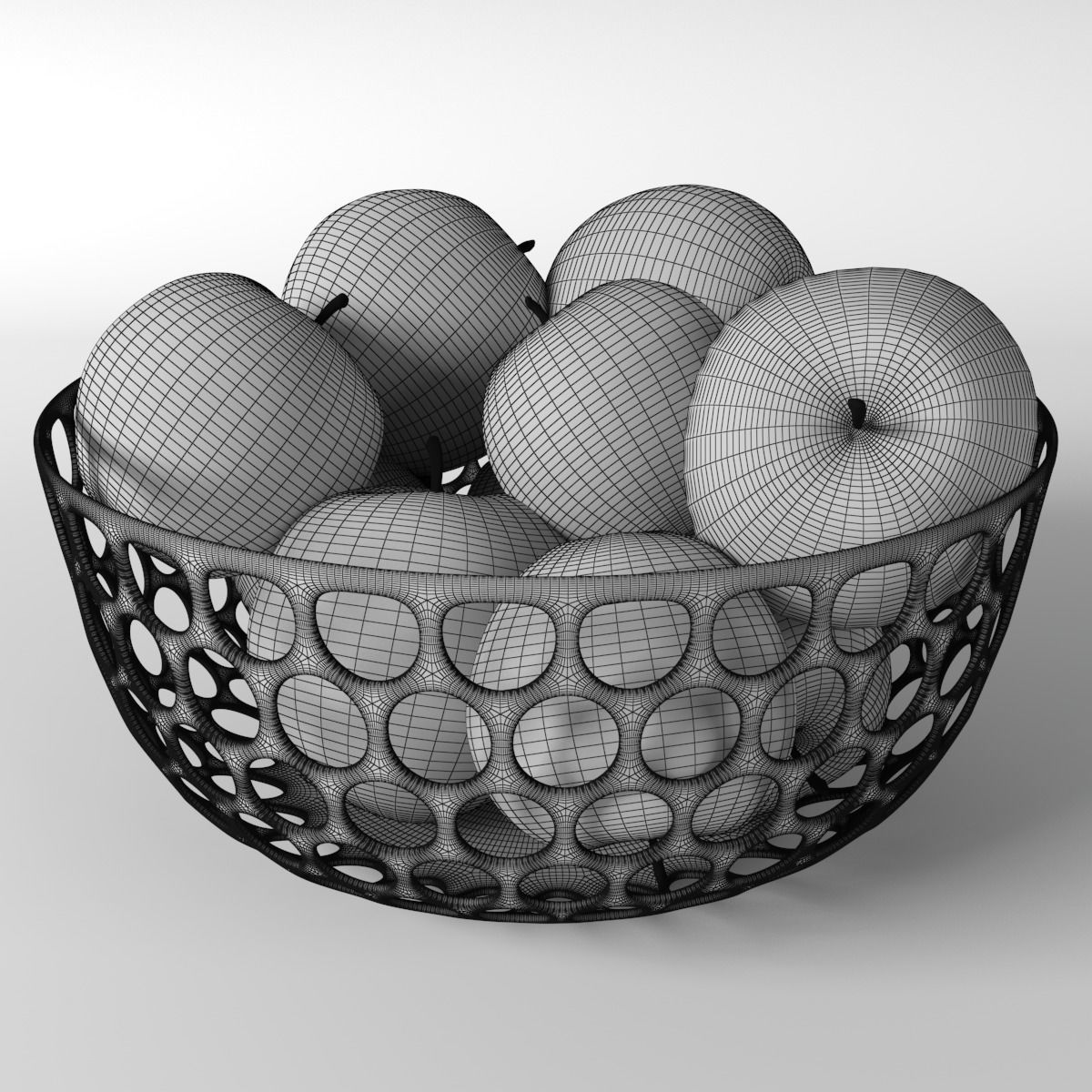 Apples in vase 3D model_1