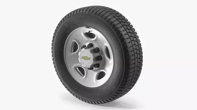 OEM Chevrolet Express 3500 Tire and Rim 3D model