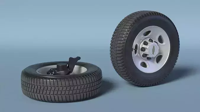 OEM Chevrolet Express 3500 Tire and Rim 3D model 3