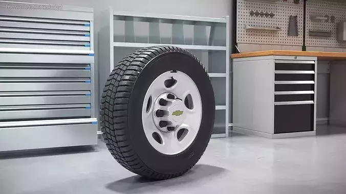OEM Chevrolet Express 3500 Tire and Rim 3D model 2