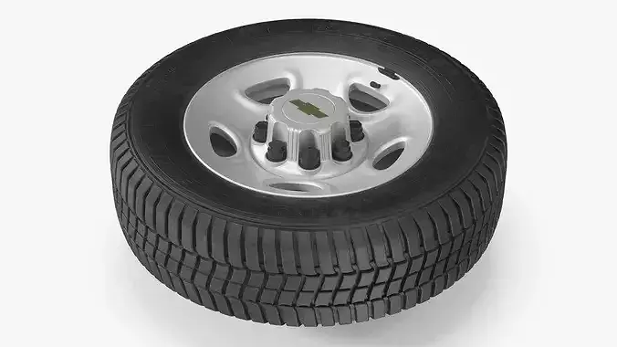 OEM Chevrolet Express 3500 Tire and Rim 3D model 4
