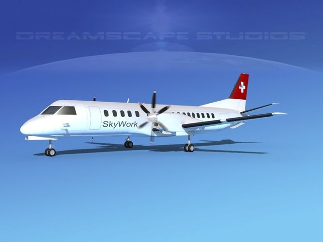 SAAB 2000 SkyWork 3D model