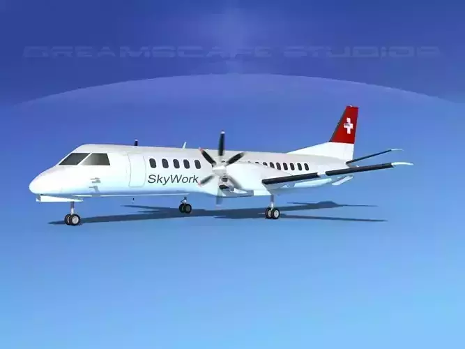 SAAB 2000 SkyWork 3D model