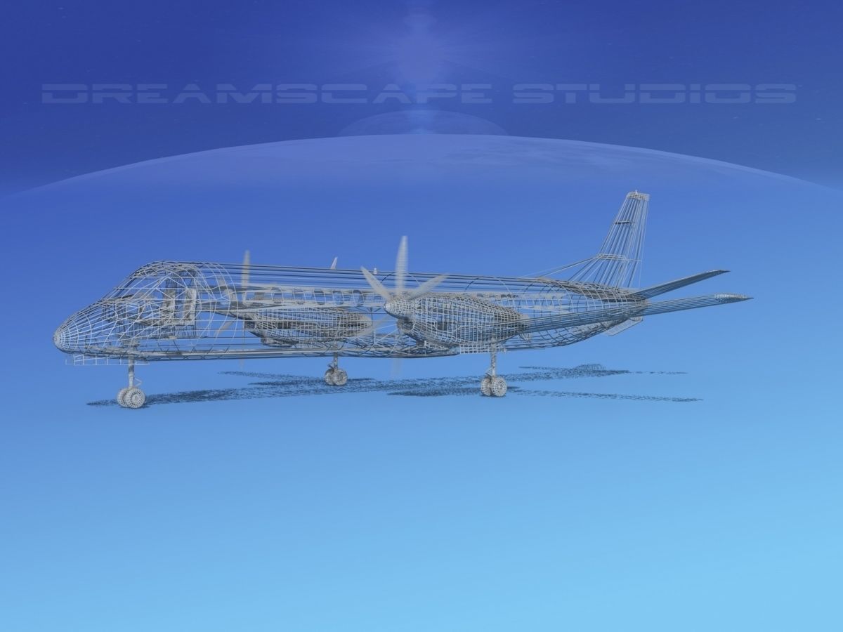 SAAB 2000 Southeast Regional 3D model_13