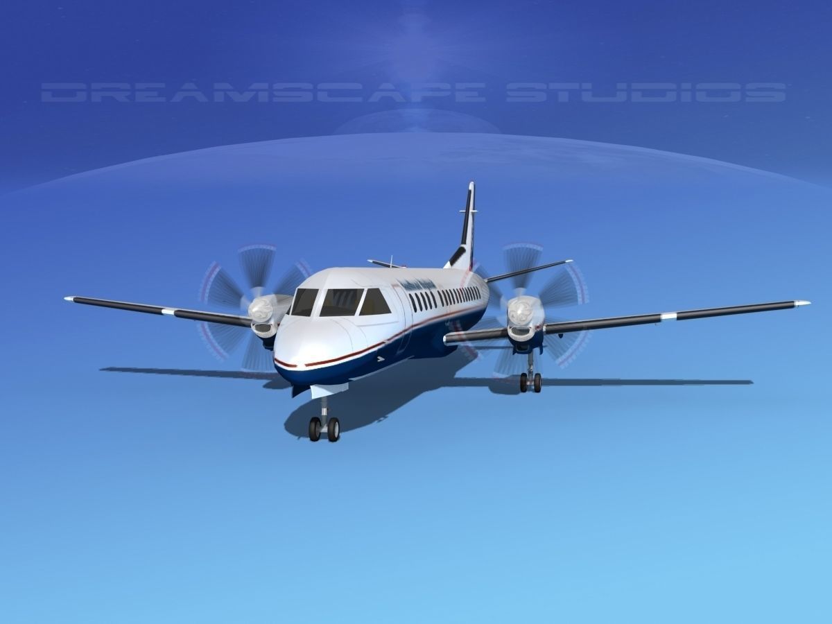 SAAB 2000 Southeast Regional 3D model_1
