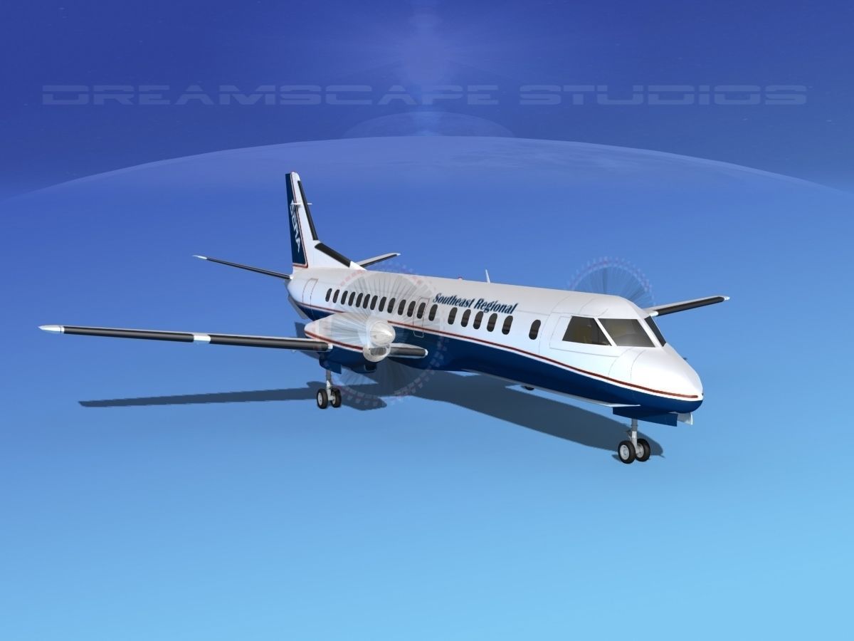 SAAB 2000 Southeast Regional 3D model_2