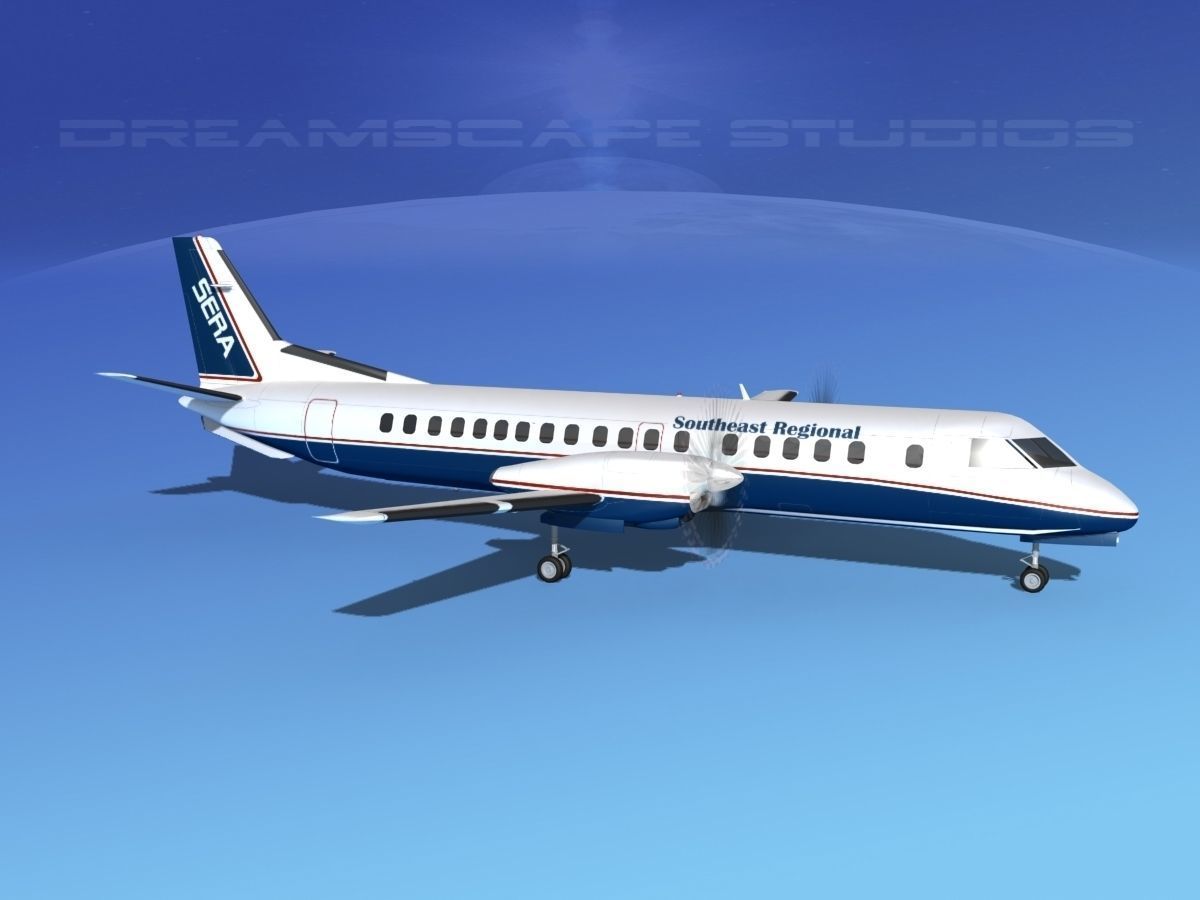 SAAB 2000 Southeast Regional 3D model_3