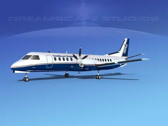 SAAB 2000 Southeast Regional 3D model