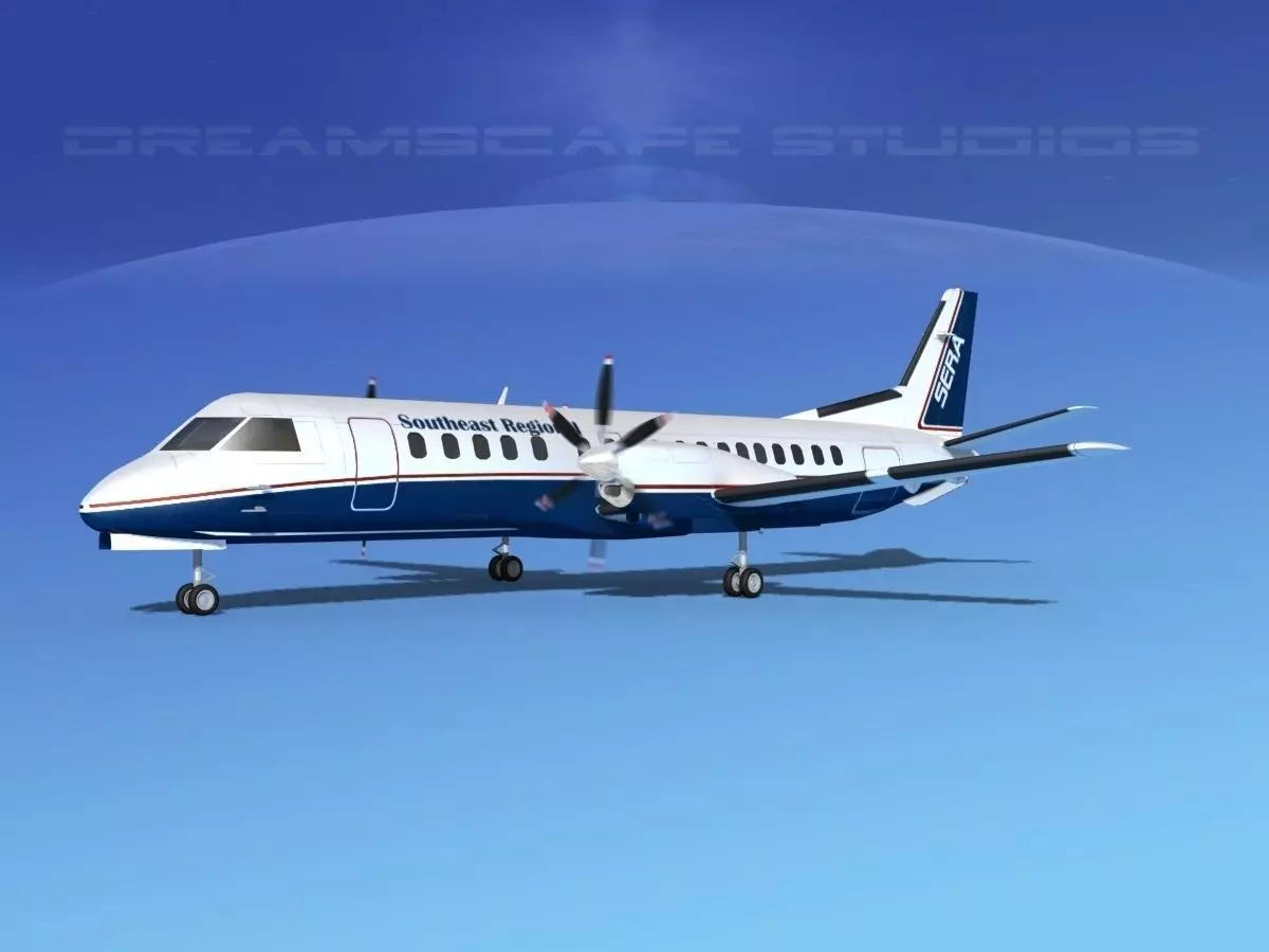 SAAB 2000 Southeast Regional 3D model_0