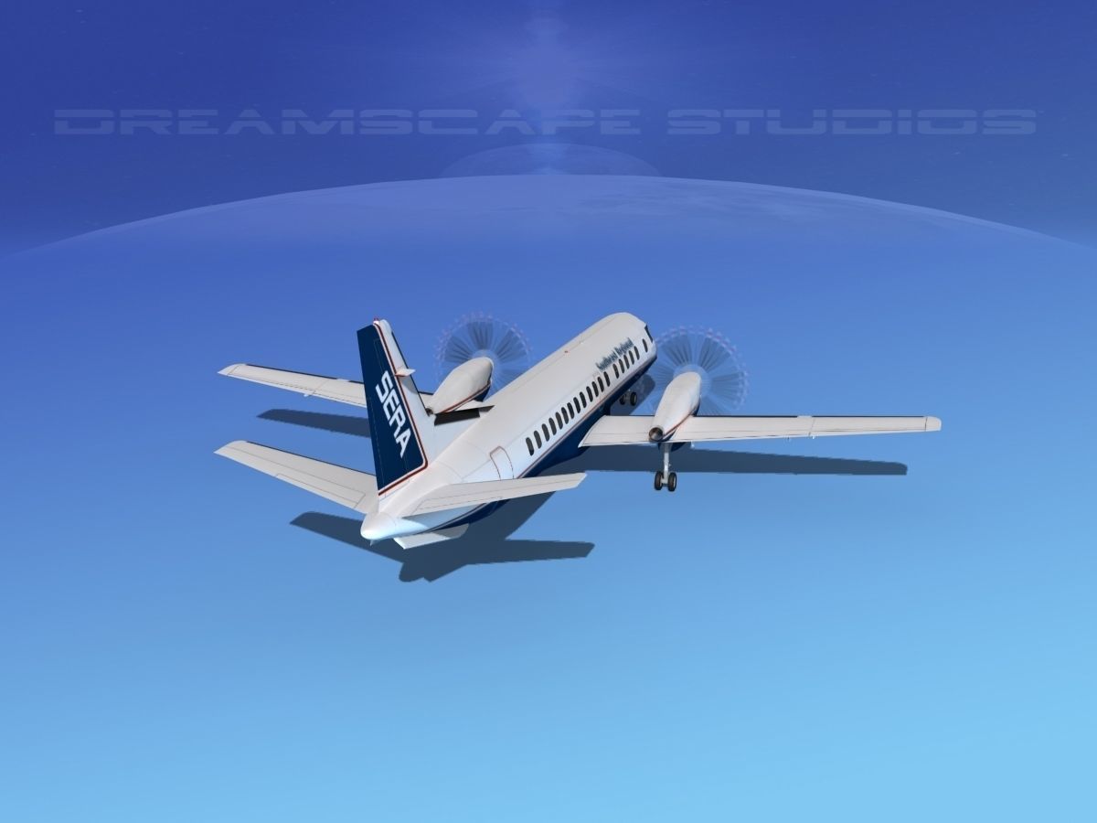 SAAB 2000 Southeast Regional 3D model_6