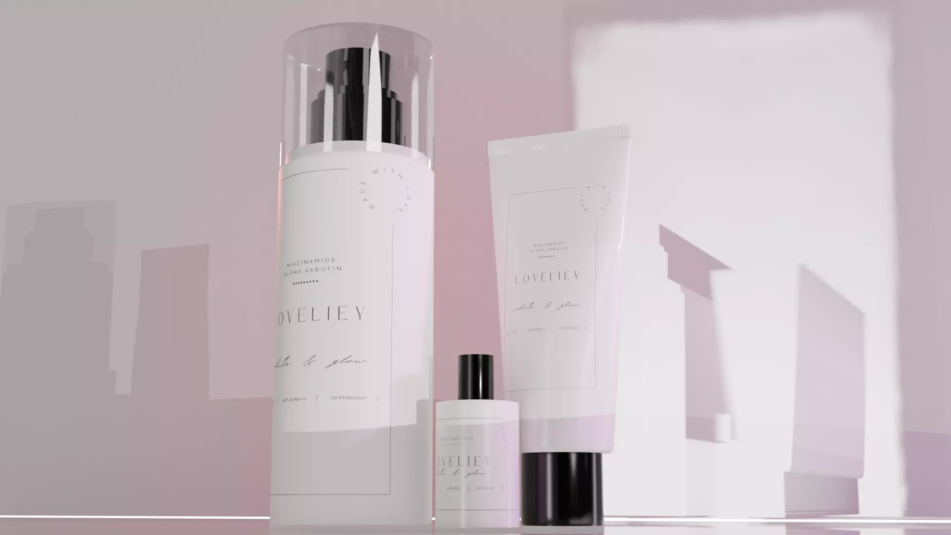 Realistic Beauty Product Packaging Bundle 3D Model 3D model