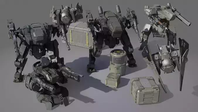Sci-Fi Military Pack 1 3D model