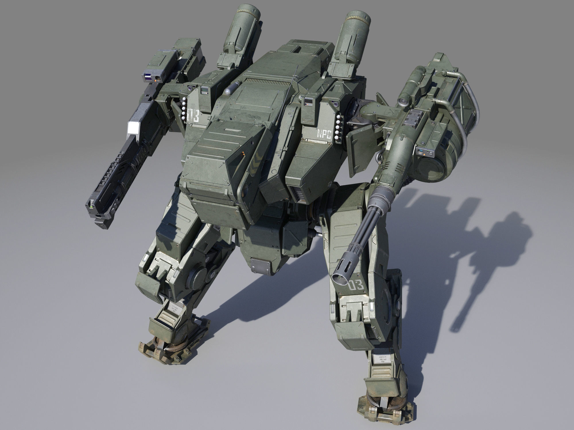 Sci-Fi Military Pack 1 3D model_3