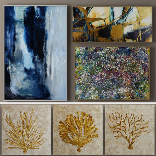 Collection of 13 paintings John - Richard 3D model