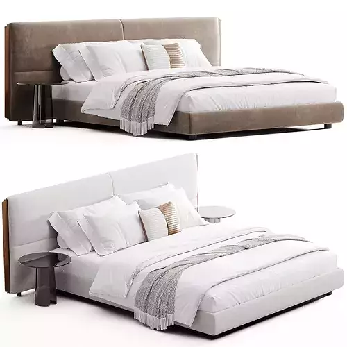 Poliform Yume Bed 3D model 4