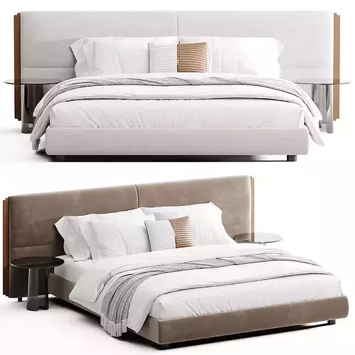Poliform Yume Bed 3D model 6