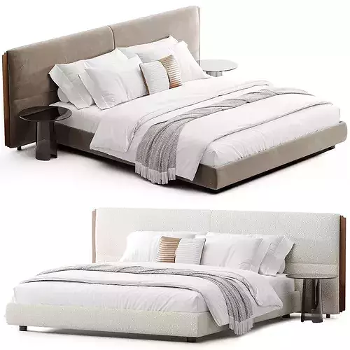 Poliform Yume Bed 3D model 2