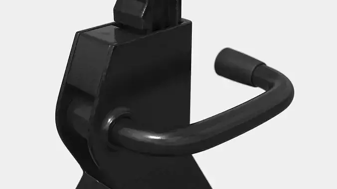 Steel Car Support Stand 2 Ton Black 3D model 7