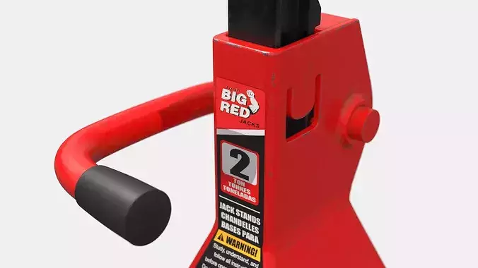 TORIN Big Red Jack Stand 2 Ton Red 3D model 6