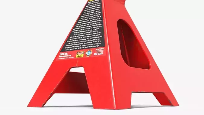 TORIN Big Red Jack Stand 2 Ton Red 3D model 5