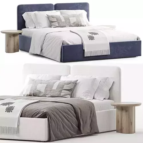 Vilena 160 Bed 3D model 2