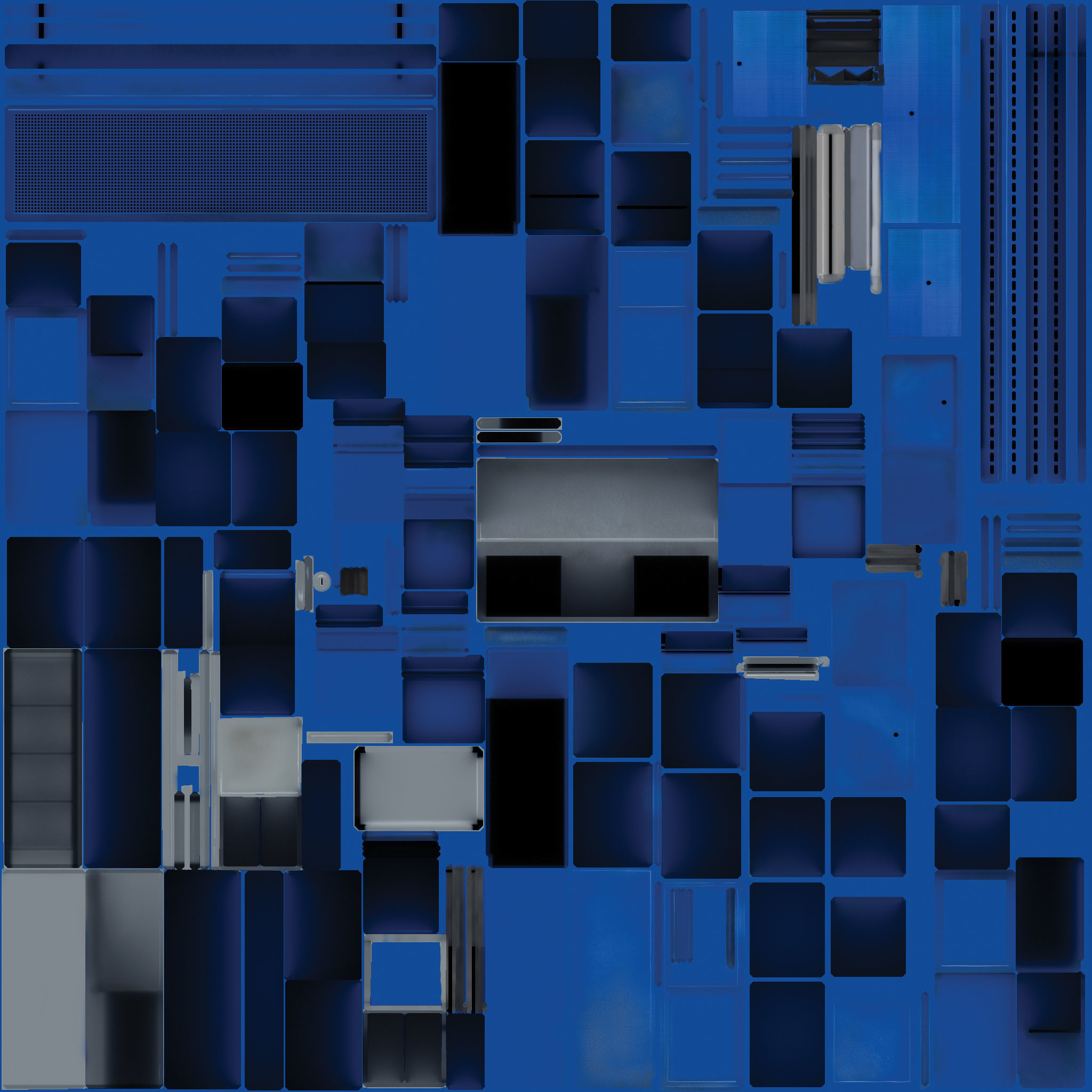 Workbench cabinets and drawers in garage Low-poly 3D model_10