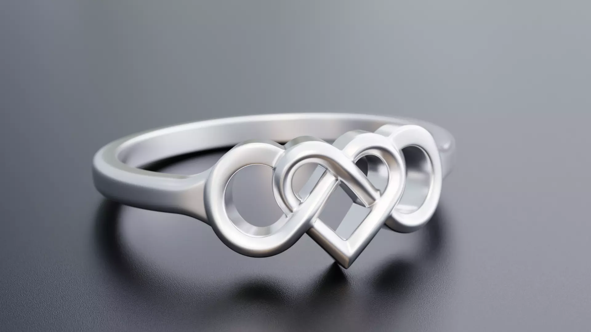 Single Heart Ring - Design-9-Open 3D print model