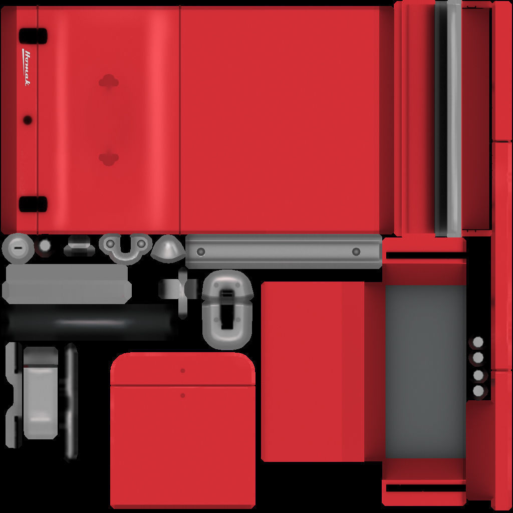 Toolbox Low-poly 3D model_6