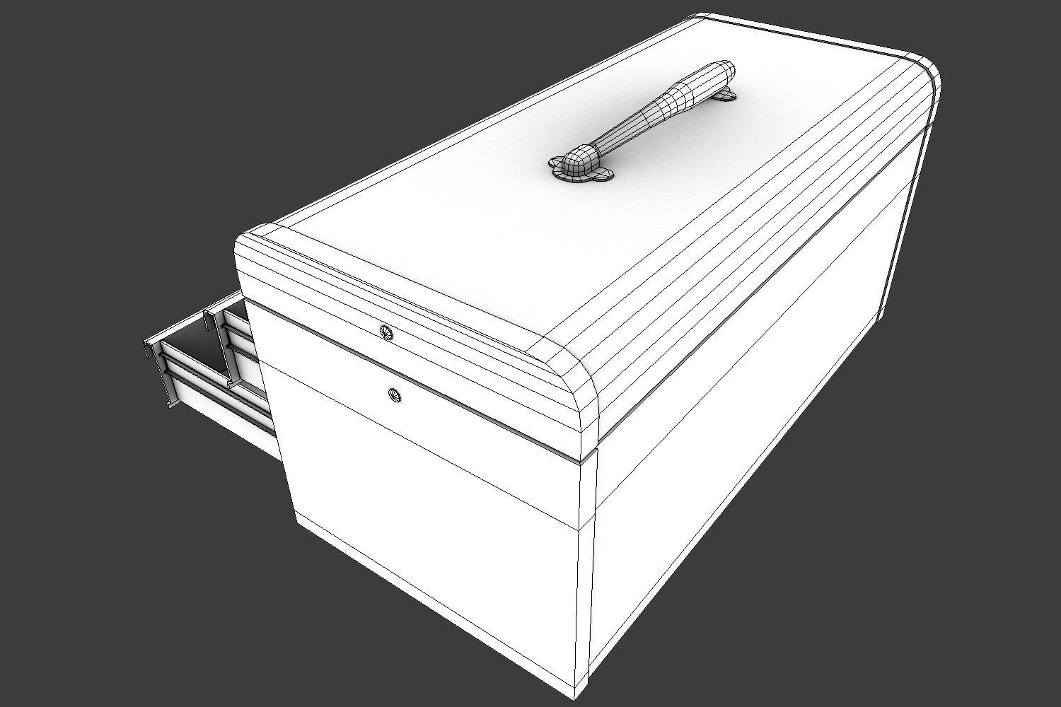 Toolbox Low-poly 3D model_4
