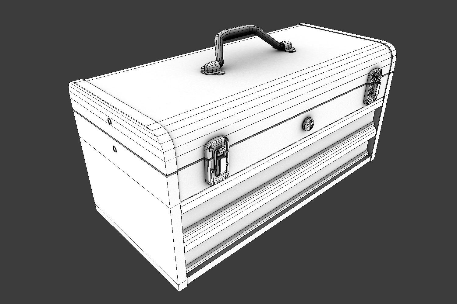 Toolbox Low-poly 3D model_5