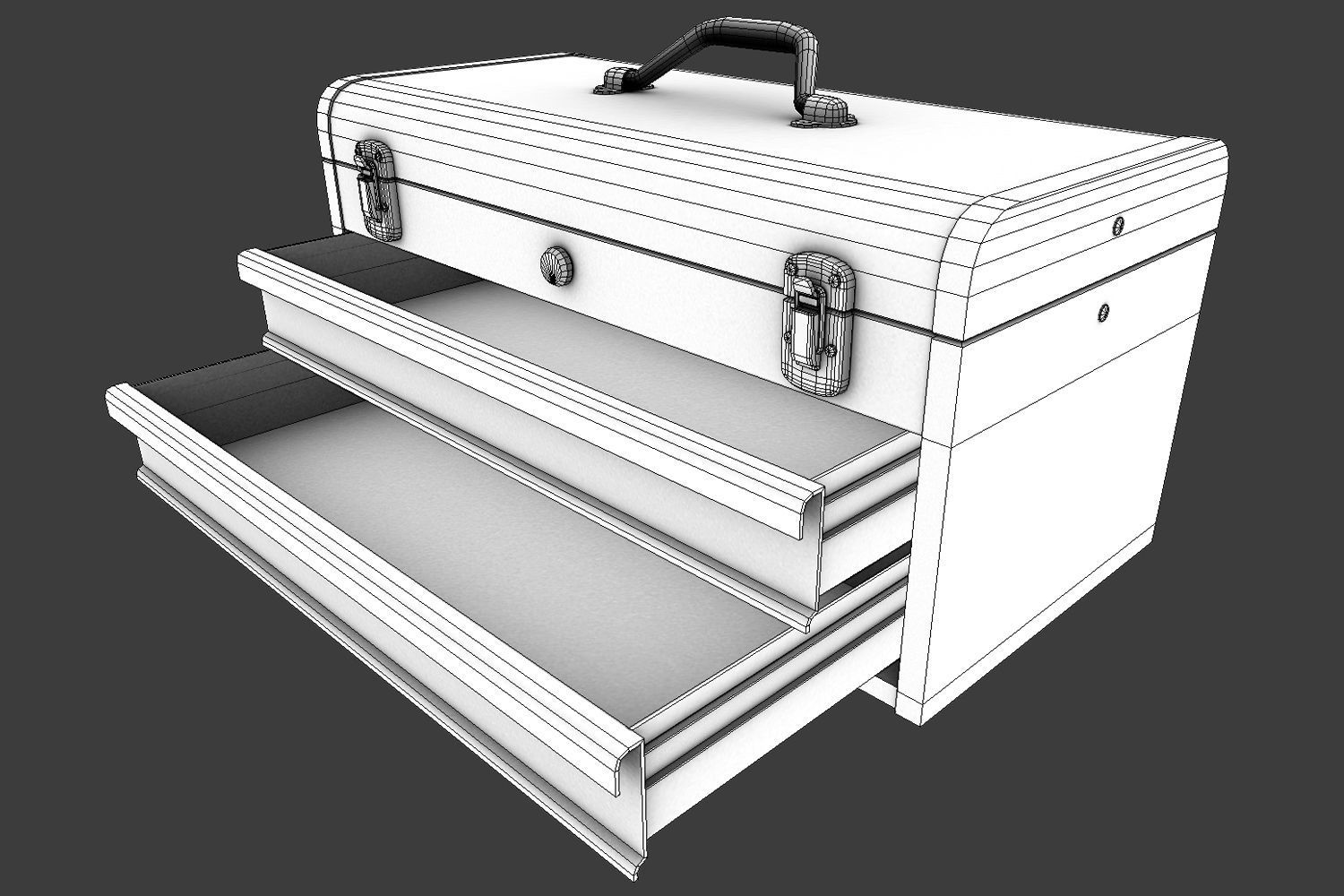 Toolbox Low-poly 3D model_3