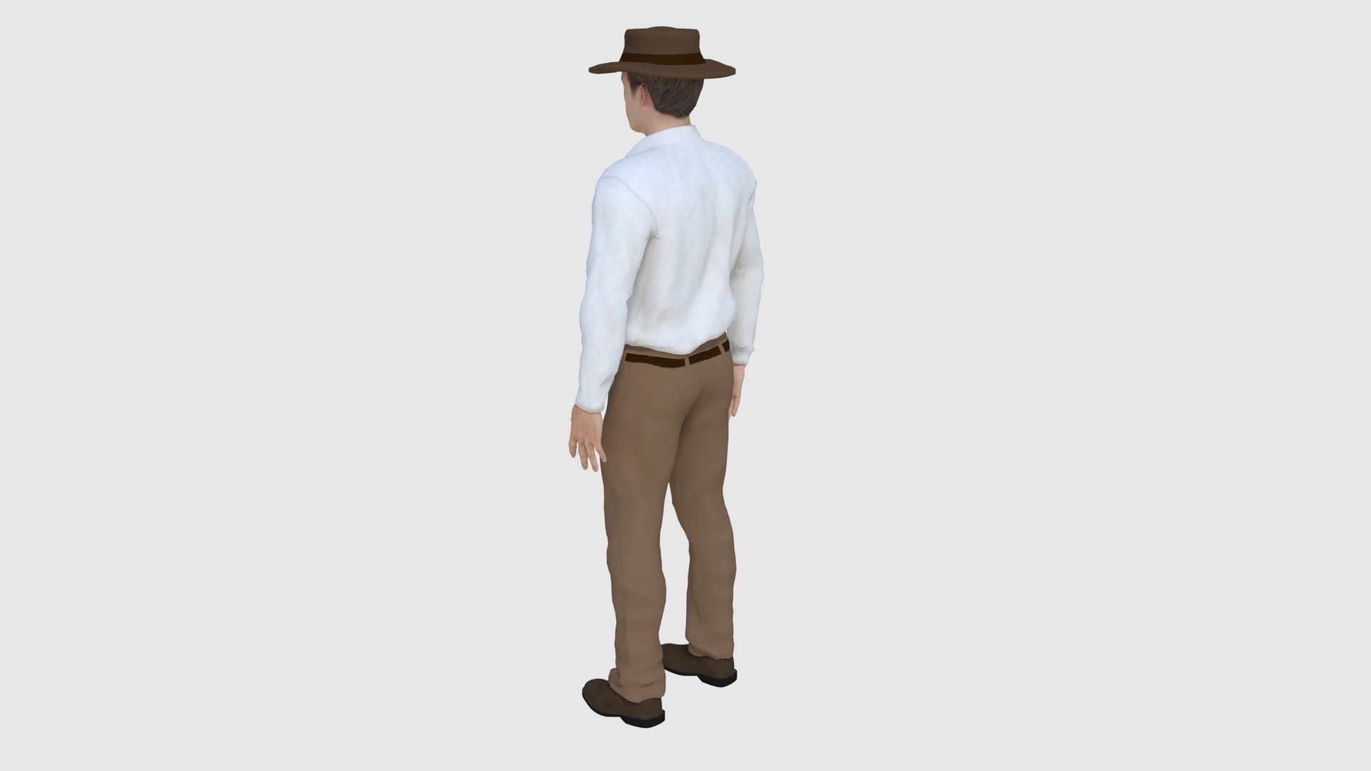 Cowboy Character - Game Ready Low-poly 3D model_4