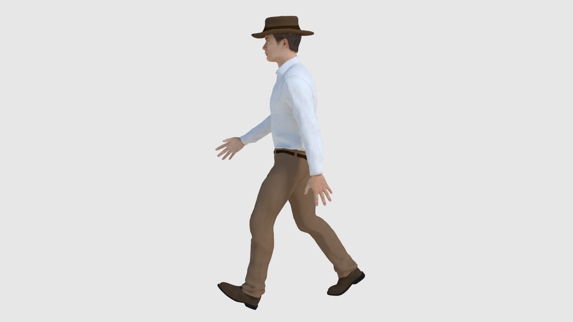 Cowboy Character - Game Ready Low-poly 3D model_1