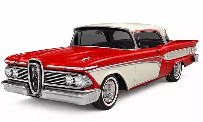 1950s Edsel Corsair Classic Luxury Sedan partial interior 3D model