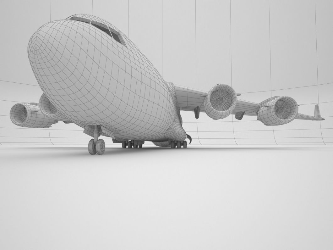 Boeing C-17 Globemaster III Low-poly 3D model_11
