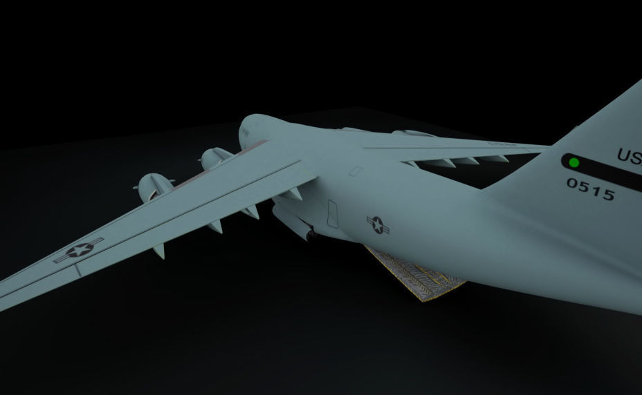 Boeing C-17 Globemaster III Low-poly 3D model_6