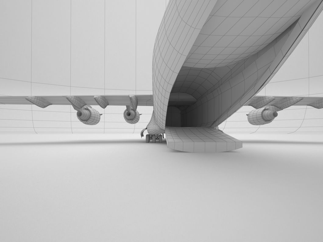 Boeing C-17 Globemaster III Low-poly 3D model_8