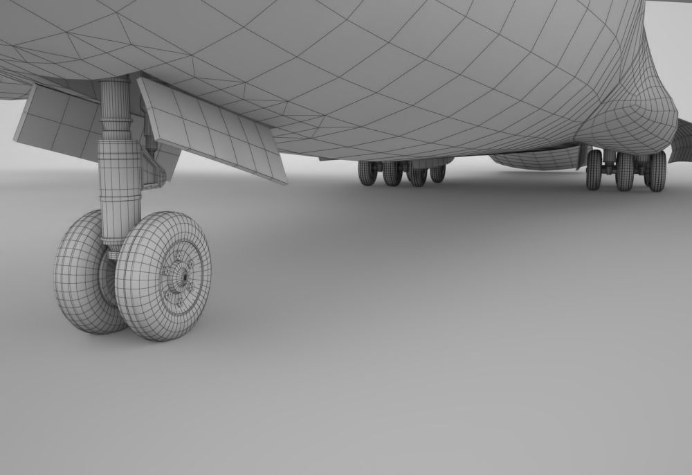 Boeing C-17 Globemaster III Low-poly 3D model_9