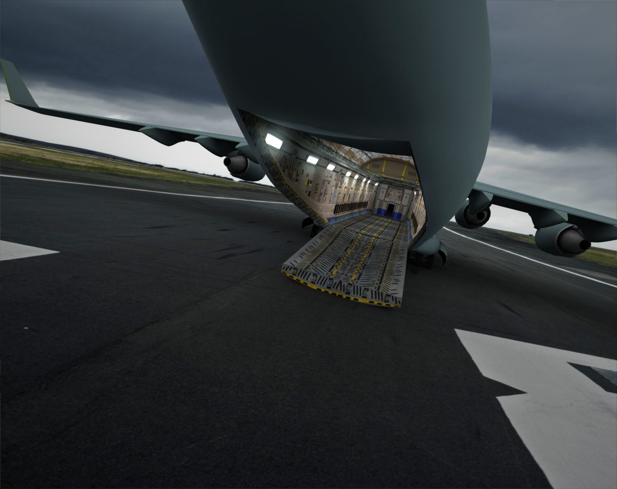 Boeing C-17 Globemaster III Low-poly 3D model_2